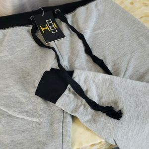 Black and grey sweatpants